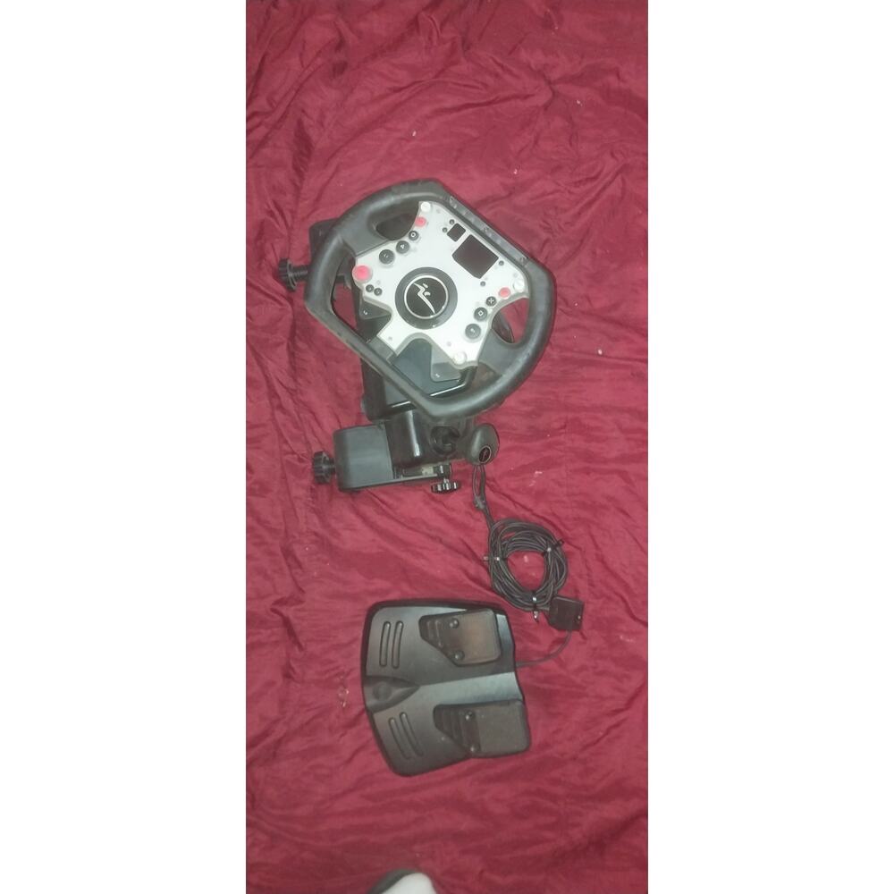 Saitek PC Steering Wheel & Pedals Racing Controller USB Tested Working - Picture 3 of 5